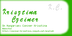 krisztina czeiner business card
